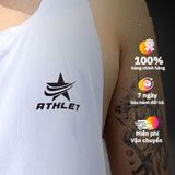  Áo Chạy Bộ Singlet Athlet ATS101 Unisex Siêu Nhẹ, Thoáng Khi, Nhanh Khô - Đỏ Trắng 