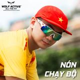  Nón Chạy Bộ Cờ Đỏ Sao Vàng Wolf Active W178, Nón Thể Thao Nam Nữ Nhẹ, Nhanh Khô, Thoáng Khí 