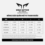  Quần Bó Cơ Chạy Bộ Nữ Wolf Active Compress Run 78, Quần Short Legging Cao Cấp, Co Giãn 4 Chiều 