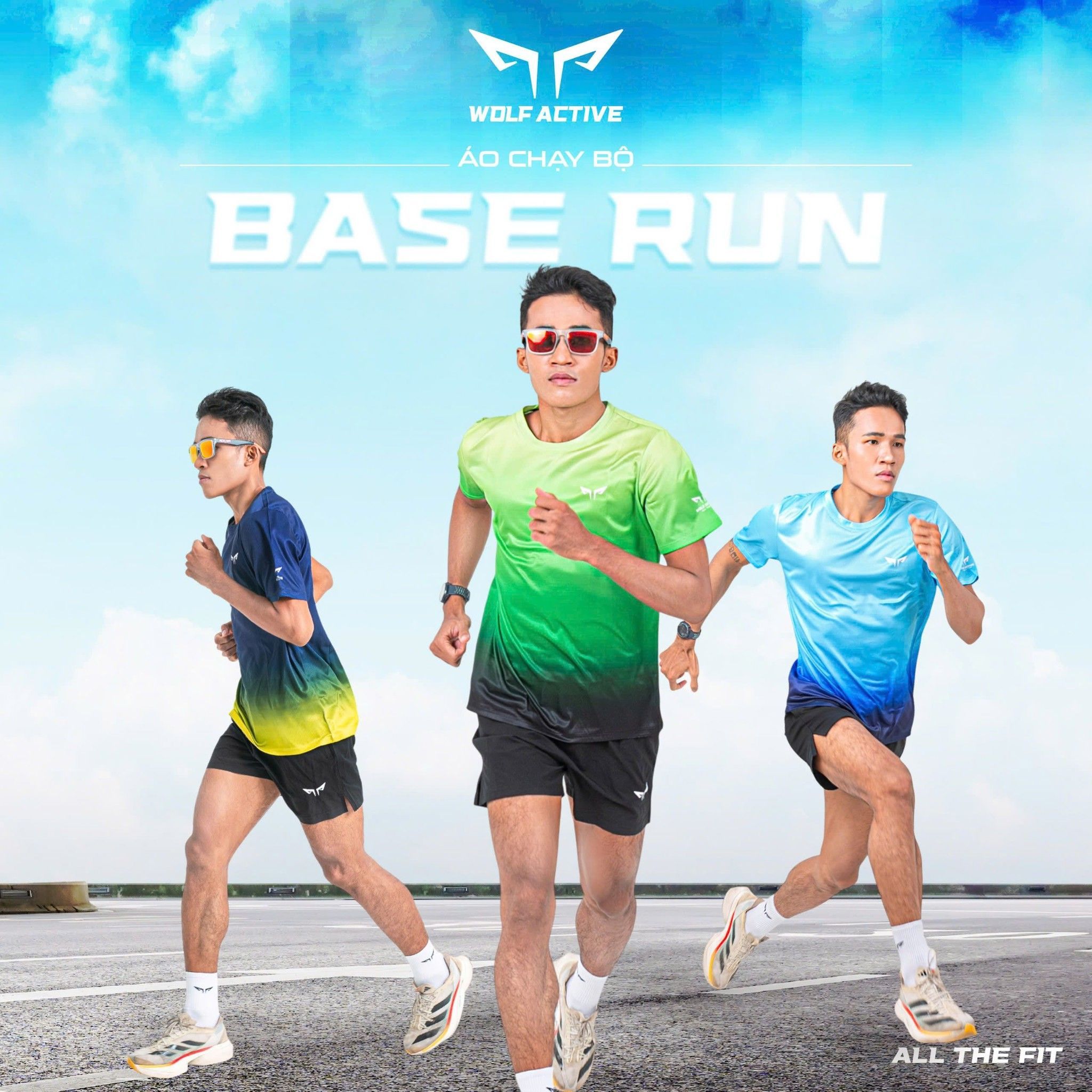 Áo chạy bộ nam Wolf Active Base Run 225