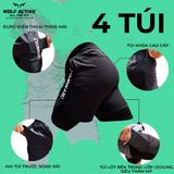  Quần 2 Lớp Fast & Fly W56 , Quần Thể Thao 2 Lớp Cho Gym Nhiều Túi, Chạy Bộ, Đạp Xe Co Giãn 4 Chiều 