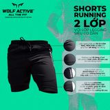  Quần 2 Lớp Fast & Fly W56 , Quần Thể Thao 2 Lớp Cho Gym Nhiều Túi, Chạy Bộ, Đạp Xe Co Giãn 4 Chiều 