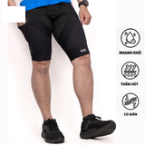 Quần Đùi Bó Cơ Nam RunTiger 7002M - Màu Đen 