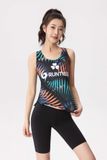  Áo Chạy Bộ Singlet Nữ Runtiger WM-7122 Full Printing - Màu Đen 