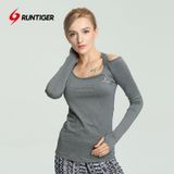  Áo Dài Tay Nữ RunTiger 3999 Hở Lưng - Màu Xám 