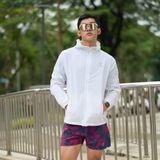  Áo khoác thể thao UNISEX MOTIVE JACKET Supper Light - Màu trắng 