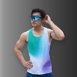  Áo thun thể thao chạy bộ nam MOTIVE Men Airwear Singlet (37g) - Màu xanh 