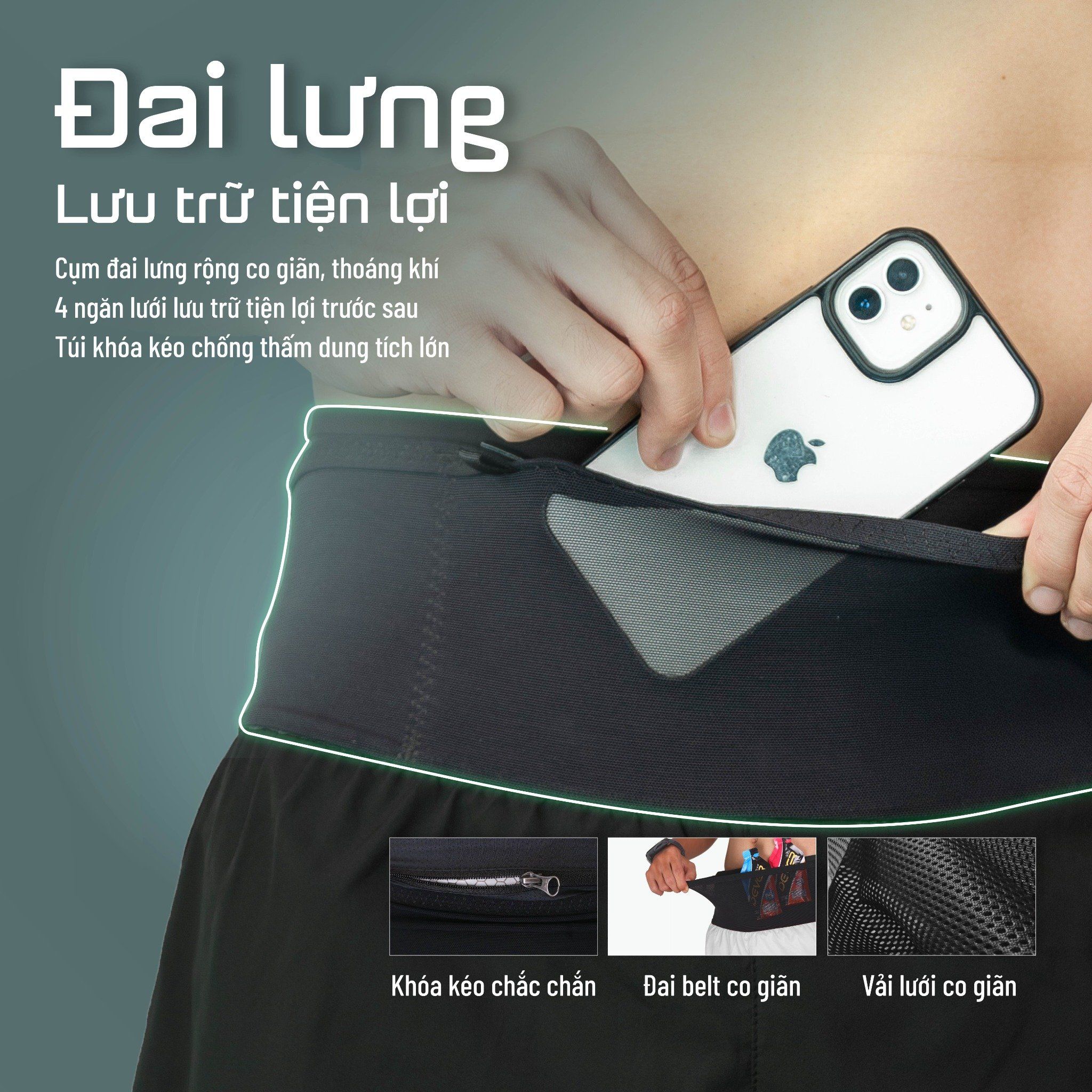 Có đai belt tiện lợi