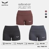  Quần Short Chạy Bộ Nữ, Tập Gym Có Túi Wolf Active Flex V1 180 , Chất Vải Mềm Mịn, Co Giãn 4 Chiều 