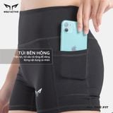  Quần Short Chạy Bộ Nữ, Tập Gym Có Túi Wolf Active Flex V1 180 , Chất Vải Mềm Mịn, Co Giãn 4 Chiều 