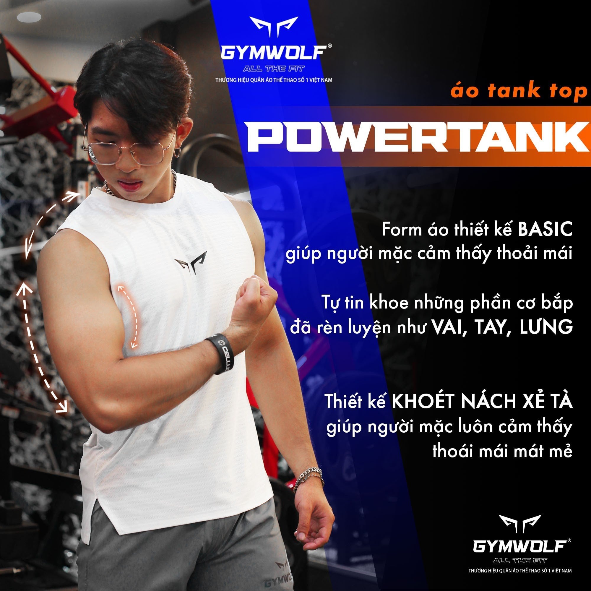 Áo tanktop thể thao nam co giãn 4 chiều