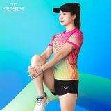  Áo Chạy Bộ Nữ Vui Vẻ W12, Áo Chạy Bộ Chất Vải Cao Cấp Quick Dry, Co Giãn 4 Chiều, Form Áo Tôn Dáng 