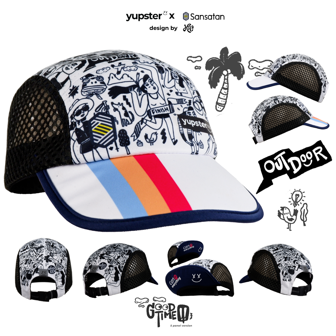 Mũ lưỡi trai yupster x huze good 5 mảnh time edition