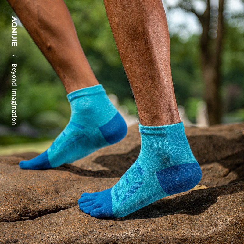 Vớ xỏ ngón cổ trung aonijie e4838 màu xanh dương