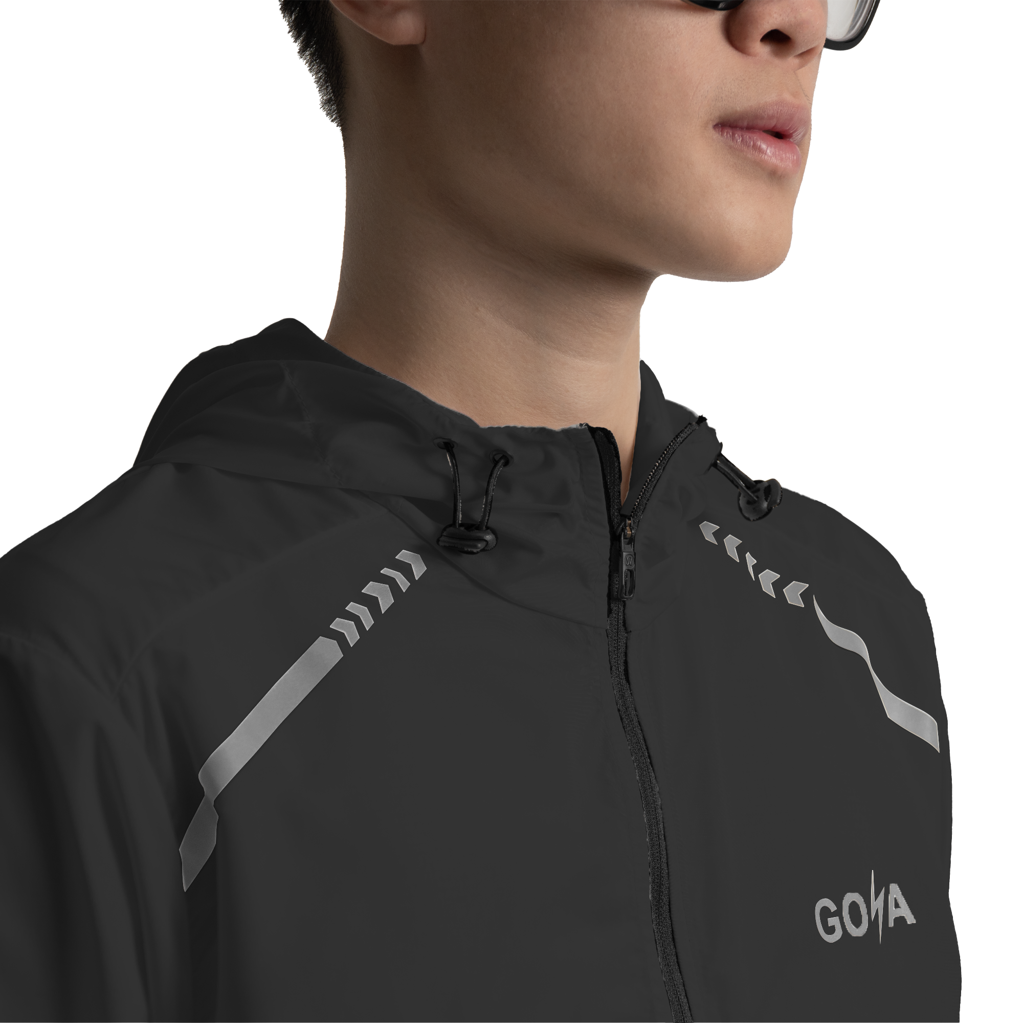 Áo khoác gió thể thao chạy bộ goya chống nước chống gió năm 2025 - màu đen