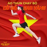  Áo chạy bộ nữ cờ đỏ sao vàng W01, chất vải Active Max cao cấp, mềm mịn, co giãn 4 chiều 