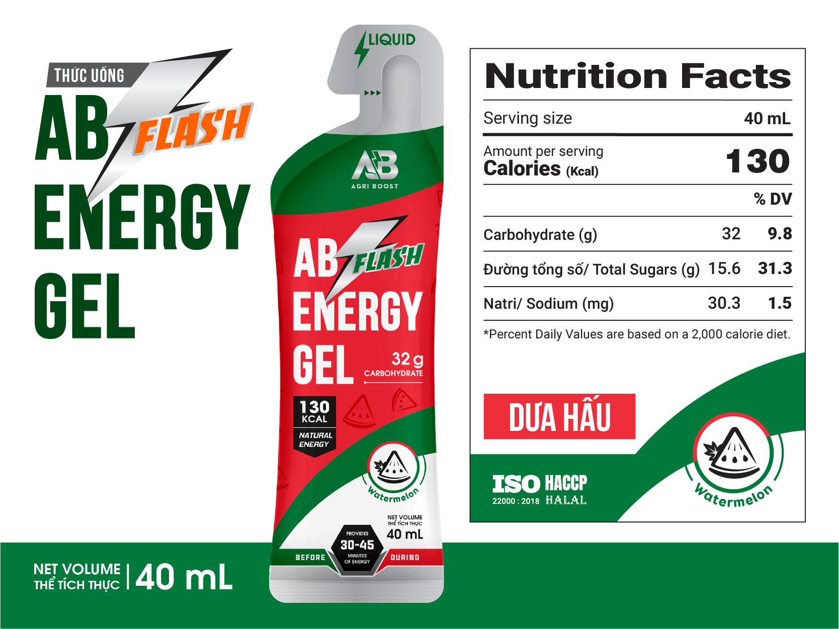  Gel năng lượng AB Flash gói 40ml 