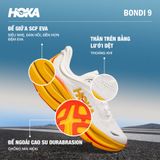  Giày chạy bộ nam Hoka Bondi 9 Regular - Frost/Sunflower 