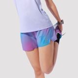  Quần Short thể thao chạy bộ nữ đa năng MOTIVE WOMAN SHORT BELT - Màu tím/ Xanh hoạ tiết 