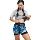 Quần Short thể thao chạy bộ nữ đa năng MOTIVE WOMAN SHORT BELT - Màu xanh họa tiết 