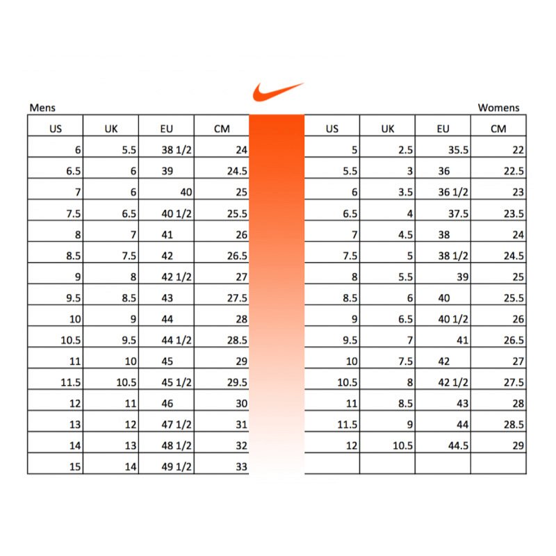 Bảng size giày Nike Pegasus 41