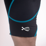  Quần Đùi Bó Cơ Nam RunTiger 7002M - Màu Đen Xanh 