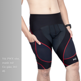  Quần Đùi Bó Cơ Nam RUNTIGER 7002M - Màu Đen Đỏ 