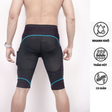  Quần Đùi Bó Cơ Nam RunTiger 7002M - Màu Đen Xanh 