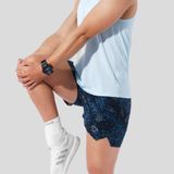  Quần Short thể thao chạy bộ nam đa năng MOTIVE MEN SHORT BELT - Màu đen/Xanh họa tiết 