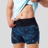  Quần Short thể thao chạy bộ nam đa năng MOTIVE MEN SHORT BELT - Màu đen/Xanh họa tiết 