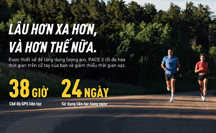  Đồng Hồ Chạy Bộ GPS Coros Pace 3 Black - Silicon 