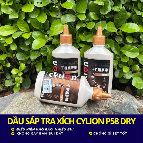  DẦU SÁP TRA XÍCH CYLION P58 DRY PHÙ HỢP CHO MÔI TRƯỜNG KHÔ RÁO, BỤI BẬM 