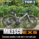  XE ĐẠP ĐUA MILESCO EXS GEN 4, KHUNG NHÔM, TAY ĐỀ LẮC, CỐI NỔ LỚN 