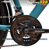  XE ĐẠP ĐỊA HÌNH FASCINO 328 KHUNG THÉP CƯỜNG LỰC, BỘ CHUYỂN ĐỘNG 3X7 