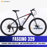  XE ĐẠP ĐỊA HÌNH FASCINO 329 KHUNG THÉP CƯỜNG LỰC, BỘ CHUYỂN ĐỘNG 3X7, BÁNH 27.5 INCH 