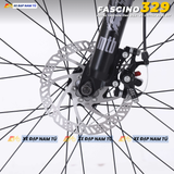  XE ĐẠP ĐỊA HÌNH FASCINO 329 KHUNG THÉP CƯỜNG LỰC, BỘ CHUYỂN ĐỘNG 3X7, BÁNH 27.5 INCH 