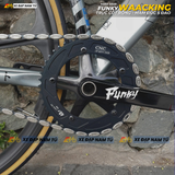  XE ĐẠP FIXEDGEAR FUNKY WAACKING, KHUNG NHÔM , MÂM 5 ĐAO XÉ GIÓ , TRỤC RỖNG 