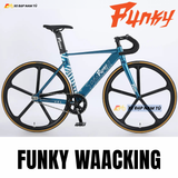  XE ĐẠP FIXEDGEAR FUNKY WAACKING, KHUNG NHÔM , MÂM 5 ĐAO XÉ GIÓ , TRỤC RỖNG 