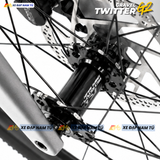  XE ĐẠP ROAD GRAVEL TWITTER G2 MAX GHI ĐÔNG CÁ MẬP, CỐI NỔ ĐÙM BẠC ĐẠN 