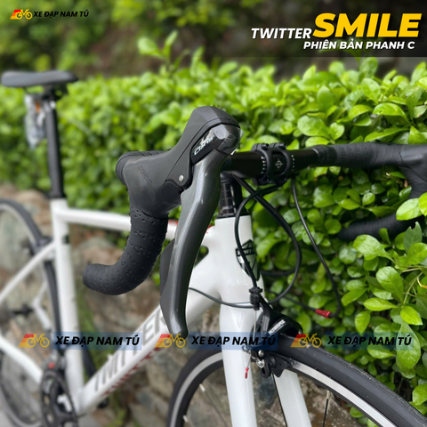  Xe Đạp Đua Twitter Smile Phanh C [2026], Khung Nhôm Siêu Nhẹ, Group Shimano Claris Nhật Bản 