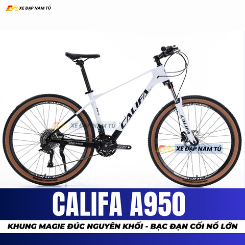  XE ĐẠP ĐỊA HÌNH CALIFA A950 KHUNG MAGIE NGUYÊN KHỐI, TRỤC CỐT RỖNG, ĐÙM BẠC ĐẠN CỐI NỔ LỚN 