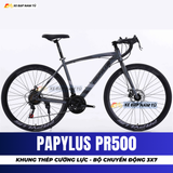  XE ĐẠP ROAD PAPYLUS PR500 KHUNG THÉP CƯỜNG LỰC, BỘ CHUYỂN ĐỘNG 3X7 