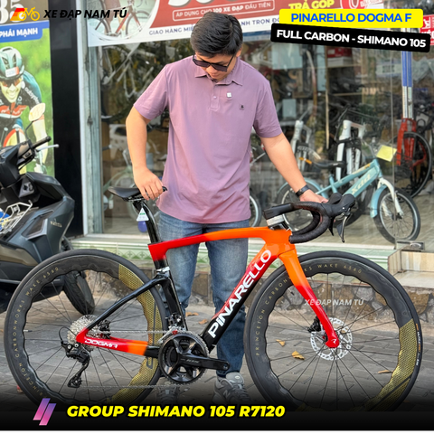  XE ĐẠP ĐUA PINARELLO DOGMA F26 [LẮP RÁP] GROUP SHIMANO 105 JAPAN, VÀNH CARBON PRINCETON 