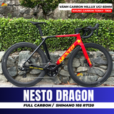  Xe Đạp Đua Nesto Dragon – Full Carbon, Group Shimano 105 R7120, Phanh Dầu Thủy Lực 