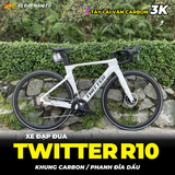  XE ĐẠP ĐUA TWITTER R10 PRO [2026] 6 MÓN CARBON, TAY LÁI CARBON 3K, PHANH DẦU THỦY LỰC 