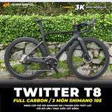  XE ĐẠP ĐUA TWITTER T8 PRO [2026] FULL CARBON, 3 MÓN SHIMANO 105 CAO CẤP 
