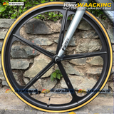  XE ĐẠP FIXEDGEAR FUNKY WAACKING, KHUNG NHÔM , MÂM 5 ĐAO XÉ GIÓ , TRỤC RỖNG 
