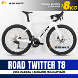  XE ĐẠP ĐUA TWITTER T8 [2026] FULL CARBON, 5 MÓN SHIMANO 105 CAO CẤP 