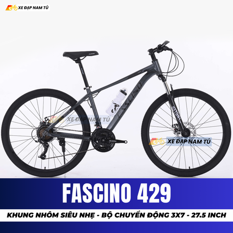  XE ĐẠP ĐỊA HÌNH FASCINO 429 KHUNG NHÔM SIÊU NHẸ, BỘ CHUYỂN ĐỘNG 3X7, PHUỘC NHÚN GIẢM XÓC 