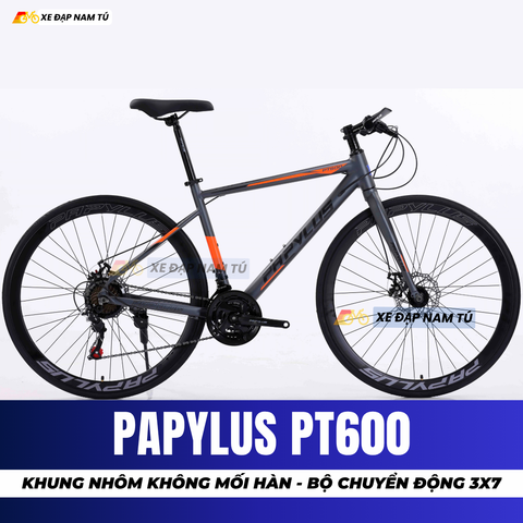  XE ĐẠP TOURING PAPYLUS PT600 KHUNG NHÔM SIÊU NHẸ, BỘ CHUYỂN ĐỘNG 3X7 